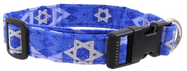 Star of David Hanukkah Dog Collar (size: X-Small)