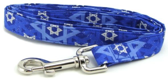 Star of David Hanukkah Dog Leash (size: X-Small)