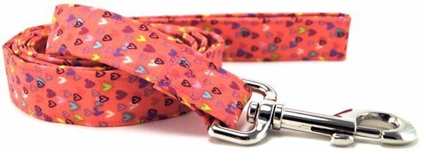 Tiny Colorful Hearts Dog Leash (size: X-Small)